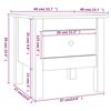 vidaXL Βοηθητικό Τραπέζι Μαύρος 40 x 40 x 39 εκ. από Μασίφ Ξύλο Πεύκου
