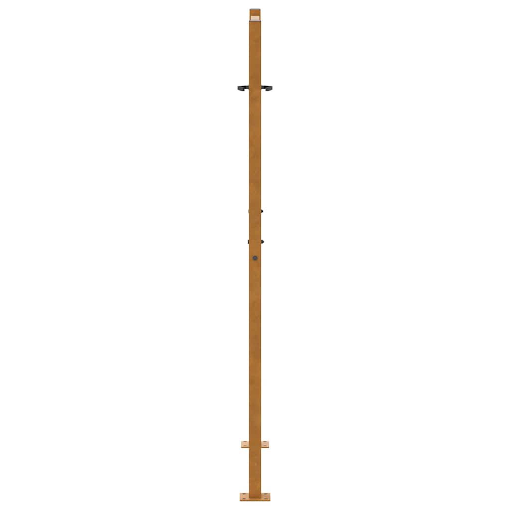 vidaXL Πύλη κήπου 105x155 cm από καιρικό χάλυβα Light Design
