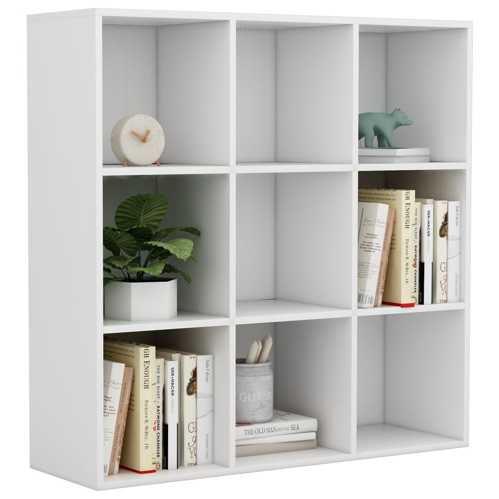 vidaXL Βιβλιοθήκη Λευκή 98 x 29 x 97,5 εκ. Επεξεργασμένο Ξύλο
