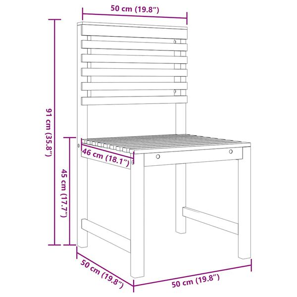 vidaXL Σετ Παγκάκι Κήπου 4 pcs Καφέ Μασίφ ξύλο ακακίας
