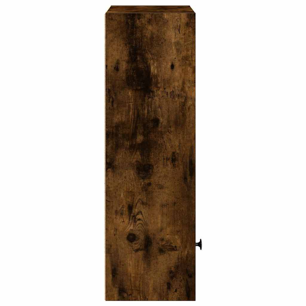 vidaXL Βιβλιοθήκη Καπνιστή Δρυς 31x24x77 εκ. από Επεξεργασμένο Ξύλο