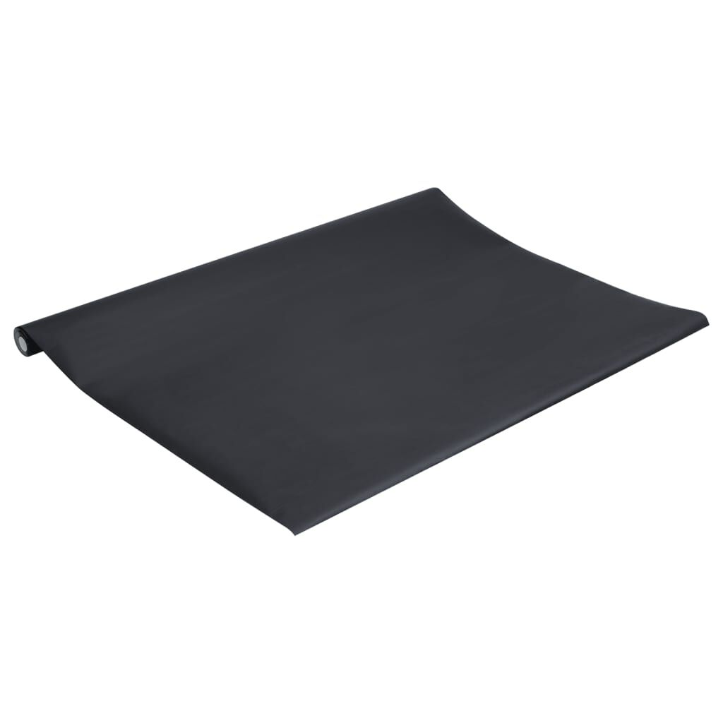 vidaXL Αυτοκόλλητο Επίπλων Ματ Μαύρο 90 x 500 εκ. από PVC