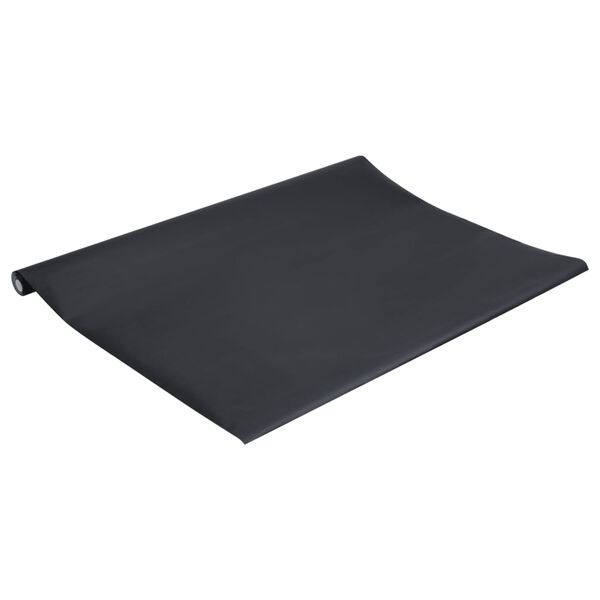 vidaXL Αυτοκόλλητο Επίπλων Ματ Μαύρο 90 x 500 εκ. από PVC
