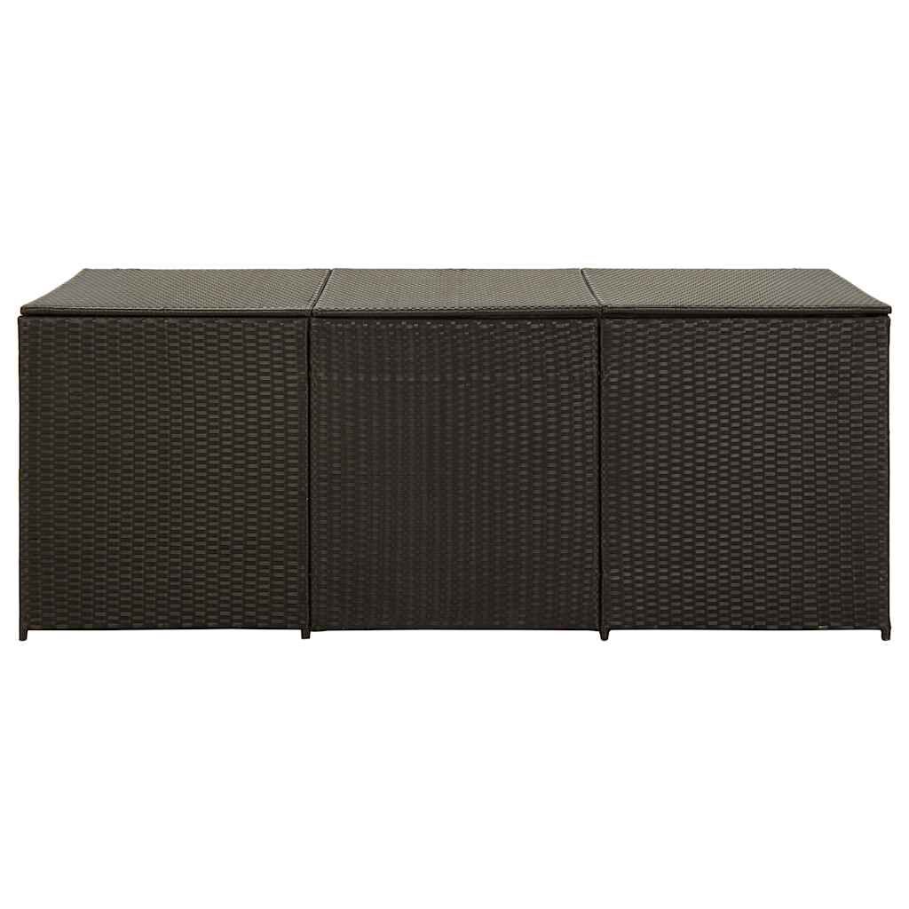 vidaXL Κουτί Αποθήκευσης Κήπου Καφέ 180x90x70 εκ. από Συνθετικό Ρατάν