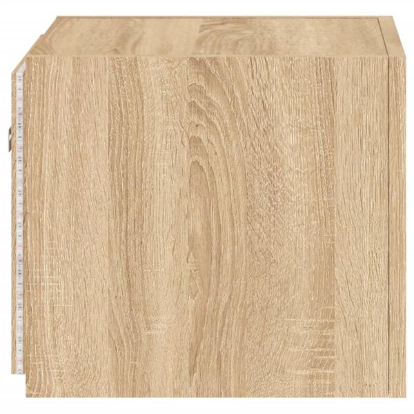 vidaXL Έπιπλο Τοίχου Τηλεόρασης με LED Sonoma Δρυς 30,5x35x30 εκ.