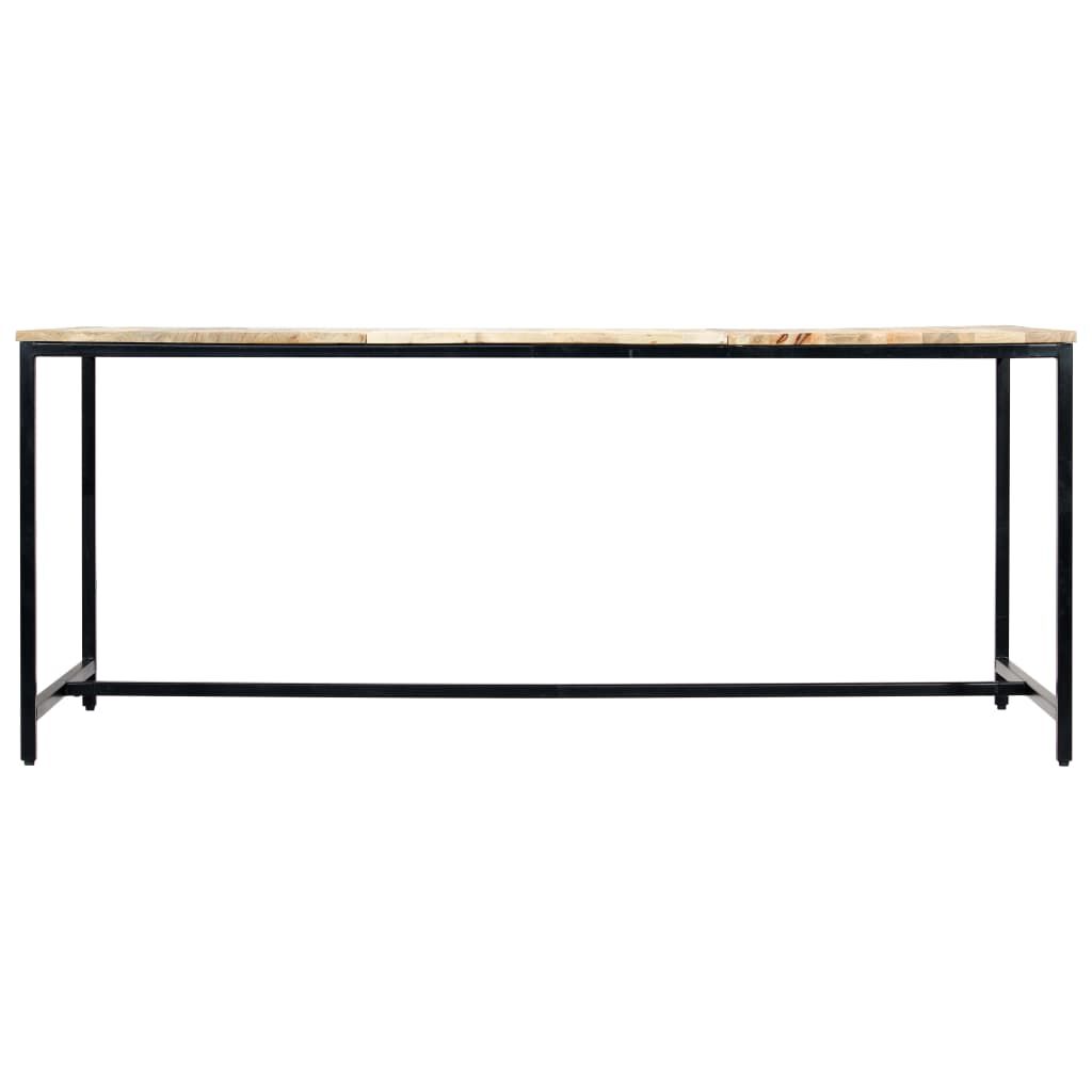 vidaXL Τραπεζαρία 180 x 90 x 75 εκ. από Μασίφ Ακατέργαστο Ξύλο Μάνγκο