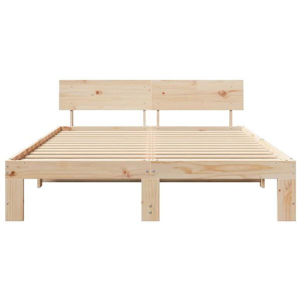 vidaXL Σκελετός Κρεβατιού Καφέ 160 x 200 cm Μασίφ ξύλο πεύκου