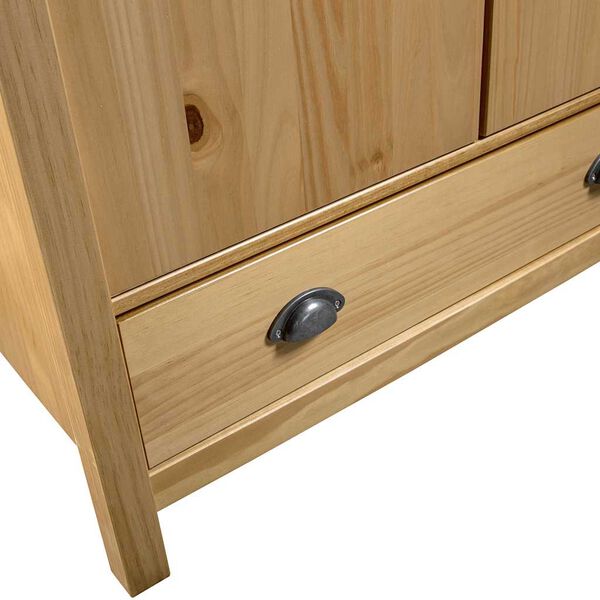 vidaXL Ντουλάπα Hill Δίφυλλη 89x50x170 εκ. Μασίφ Ξύλο Πεύκου