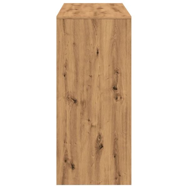 vidaXL Τραπέζι Κονσόλα με Ράφι Καφέ Δρυς 124x46x103,5εκ. Επεξεργ. Ξύλο