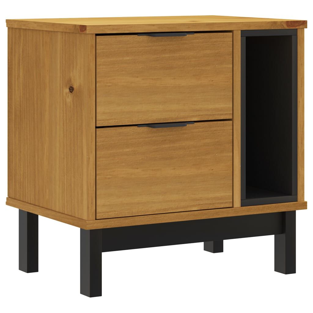 vidaXL Κομοδίνο FLAM 49 x 35 x 50 εκ. από Μασίφ Ξύλο Πεύκου