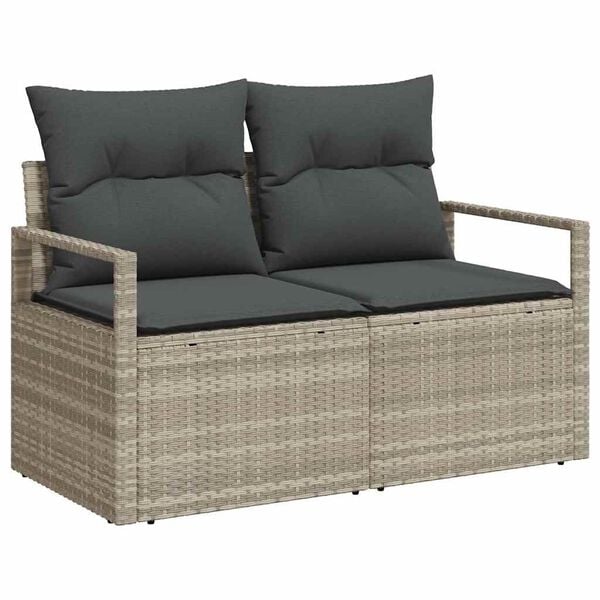 vidaXL Σετ Καναπέ Κήπου 7 pcs Ανοιχτό γκρι και Σκοτεινό γκρι