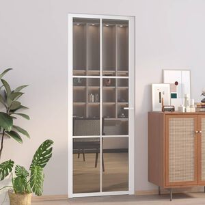 vidaXL &Epsilon;&sigma;&omega;&tau;&epsilon;&rho;&iota;&kappa;ή &Pi;ό&rho;&tau;&alpha; 76 x 201,5 &epsilon;&kappa;. &Lambda;&epsilon;&upsilon;&kappa;ό ESG &Gamma;&upsilon;&alpha;&lambda;ί &kappa;&alpha;&iota; &Alpha;&lambda;&omicron;&upsilon;&mu;ί&nu;&iota;&omicron;