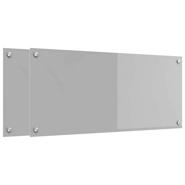 vidaXL Πίσω Πάνελ Κουζίνας 2 pcs Ανοιχτό γκρι 90 x 40 cm