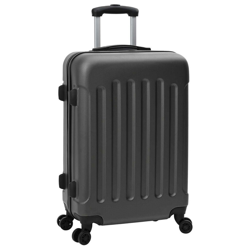 vidaXL Σετ βαλιτσών 3 τεμ Σκληρού ΚαShell Σκούρο Γκρι 20'' 24'' 28'' ABS