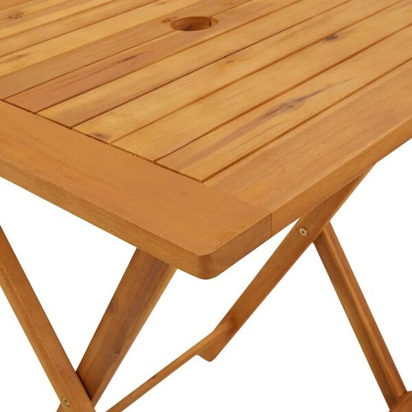 vidaXL Τραπέζι Κήπου Πτυσσόμενο 60 x 60 x 75 εκ. από Μασίφ Ξύλο Ακακίας