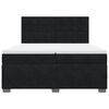 vidaXL Κρεβάτι Boxspring με Στρώμα Μαύρο 200x200 εκ. Βελούδινο