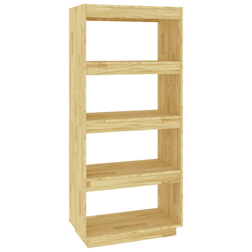 vidaXL Βιβλιοθήκη/Διαχωριστικό Χώρου 60x35x135 εκ. Μασίφ Ξύλο Πεύκου
