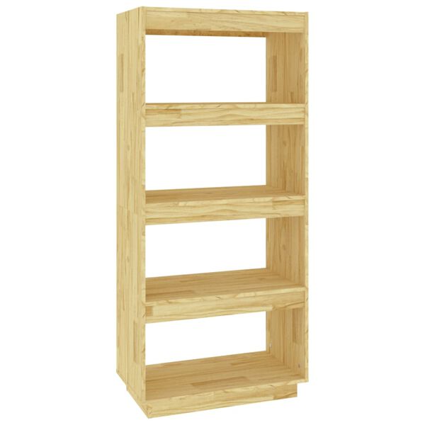 vidaXL Βιβλιοθήκη/Διαχωριστικό Χώρου 60x35x135 εκ. Μασίφ Ξύλο Πεύκου