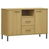 vidaXL &Mu;&pi;&omicron;&upsilon;&phi;έ&sigmaf; OSLO &Kappa;&alpha;&phi;έ 113x40x77 &epsilon;&kappa;. &Mu;&alpha;&sigma;ί&phi; &Xi;ύ&lambda;&omicron; &mu;&epsilon; &Mu;&epsilon;&tau;&alpha;&lambda;&lambda;&iota;&kappa;ά &Pi;ό&delta;&iota;&alpha;