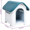 vidaXL Σπιτάκι Σκύλου Μπλε 59 x 75 x 66 εκ. από Πολυπροπυλένιο