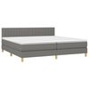 vidaXL &Kappa;&rho;&epsilon;&beta;ά&tau;&iota; Boxspring &mu;&epsilon; &Sigma;&tau;&rho;ώ&mu;&alpha; & LED &Sigma;&kappa;.&Gamma;&kappa;&rho;&iota; 200x200&epsilon;&kappa;. &Upsilon;&phi;&alpha;&sigma;&mu;ά&tau;&iota;&nu;&omicron;