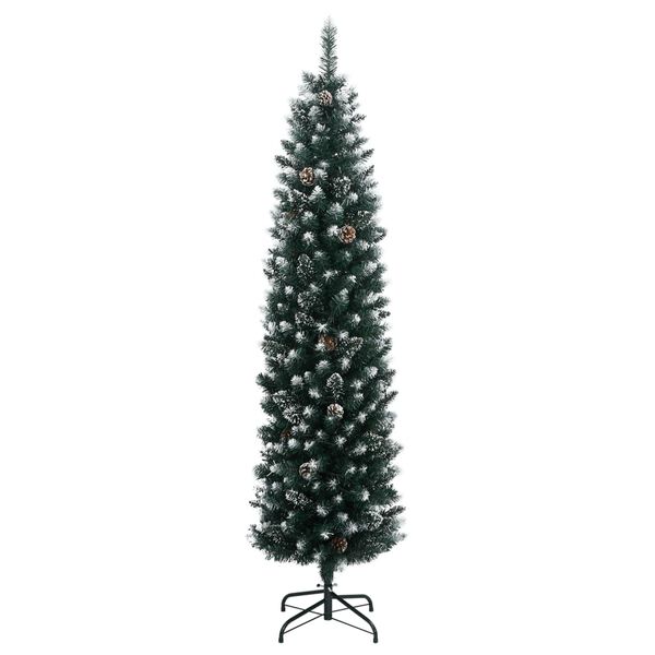 vidaXL Χριστουγεννιάτικο Δέντρο Slim Αρθρωτό με 300 LED 210 εκ.