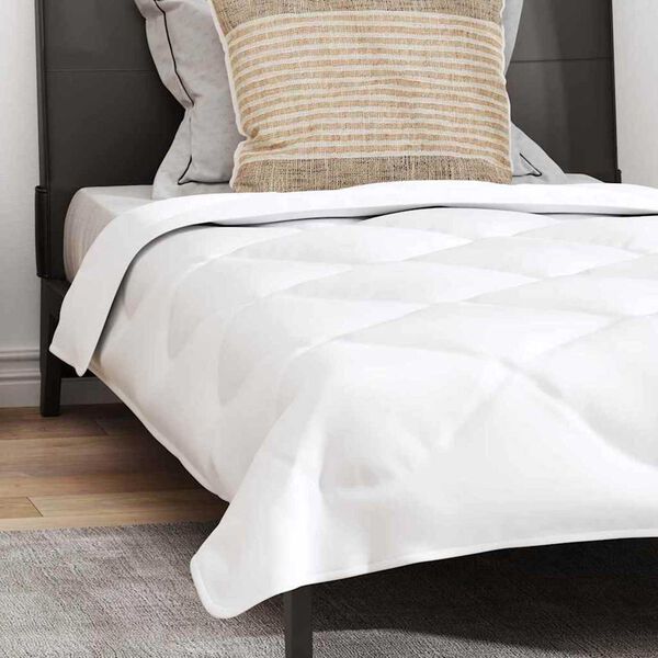 vidaXL Πάπλωμα με μαξιλάρι Λευκό 155 x 220 cm Μικροΐνες