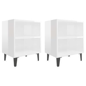 vidaXL &Kappa;&omicron;&mu;&omicron;&delta;ί&nu;&alpha; 2 &Tau;&epsilon;&mu;. &Gamma;&upsilon;&alpha;&lambda;&iota;&sigma;&tau;&epsilon;&rho;ό &Lambda;&epsilon;&upsilon;&kappa;ό 40x30x50&epsilon;&kappa;. &mu;&epsilon; &Mu;&epsilon;&tau;&alpha;&lambda;&lambda;&iota;&kappa;ά &Pi;ό&delta;&iota;&alpha;