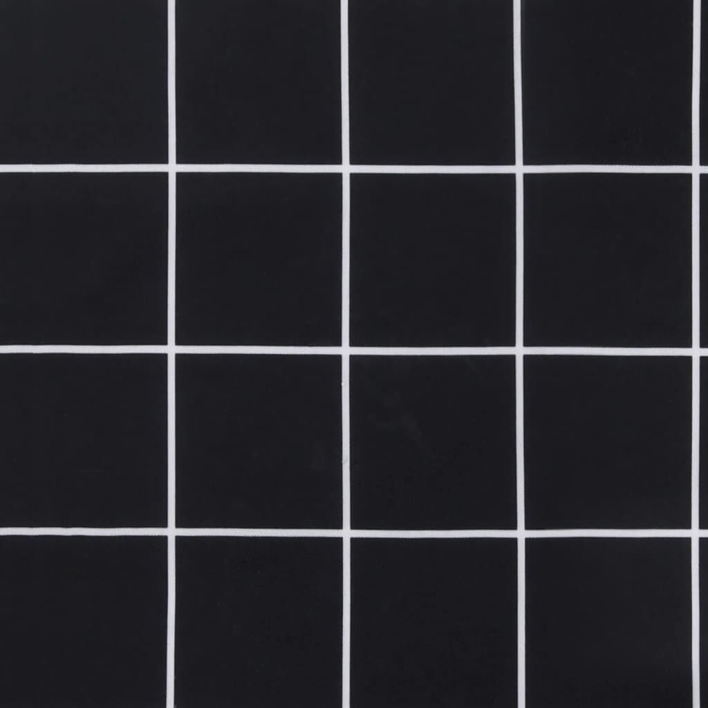 vidaXL Μαξιλάρια Καρέκλας 2 τεμ. Μαύρο Καρό 40 x 40 x 7 εκ. Υφασμάτινα