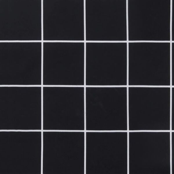 vidaXL Μαξιλάρια Καρέκλας 2 τεμ. Μαύρο Καρό 40 x 40 x 7 εκ. Υφασμάτινα