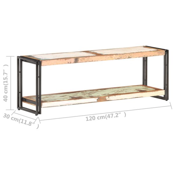 vidaXL Έπιπλο Τηλεόρασης 120 x 30 x 40 εκ. από Μασίφ Ανακυκλωμένο Ξύλο