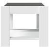 vidaXL Τραπεζάκι Σαλονιού με LED Λευκό 53x53x45 εκ. Επεξεργασμένο Ξύλο