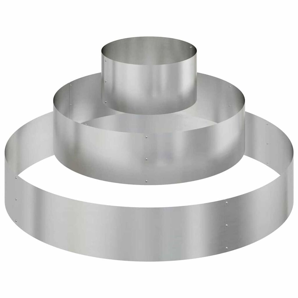 vidaXL Γλάστρα Κήπου Ασημί 120 x 120 x 20 εκ. Γαλβανισμένος χάλυβας