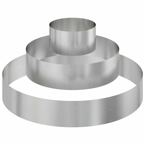 vidaXL Γλάστρα Κήπου Ασημί 120 x 120 x 20 εκ. Γαλβανισμένος χάλυβας