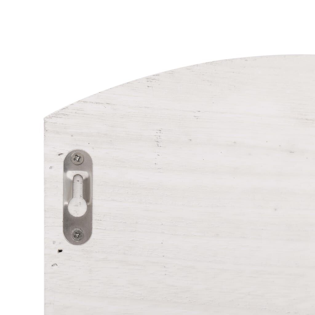 vidaXL Κρεμάστρα Τοίχου Λευκή 50 x 10 x 34 εκ. Ξύλινη