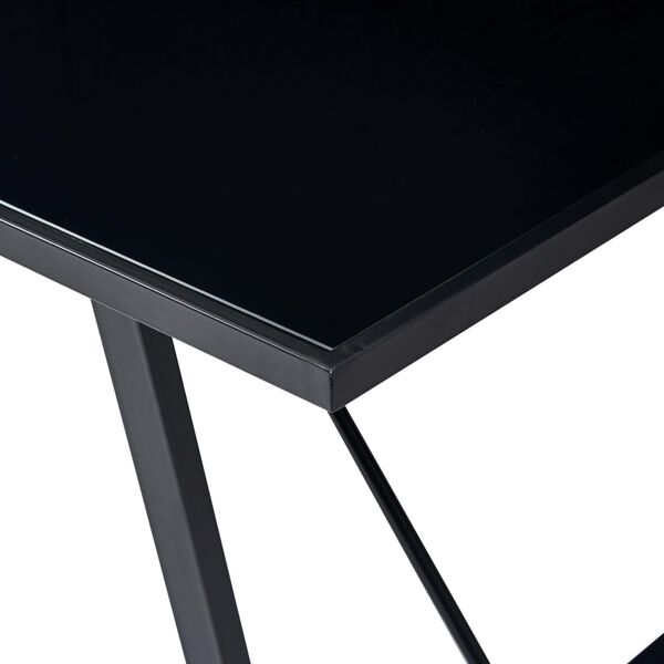 vidaXL Τραπεζαρία Μαύρη 180 x 90 x 75 εκ. από Ψημένο Γυαλί