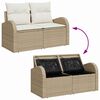 vidaXL Σετ Καναπέ Κήπου με αποθήκευση 8 pcs Μπεζ Πολυ ράταν