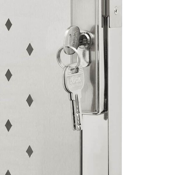 vidaXL Πόρτα Περίφραξης Κήπου 100 x 125 εκ. από Ανοξείδωτο Ατσάλι