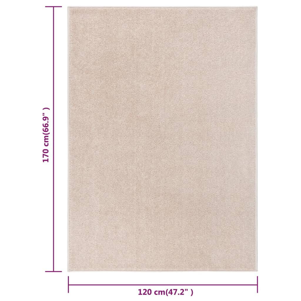 vidaXL Χαλί Κοντό Πέλος Σκούρο Μπεζ 120 x 170 εκ.