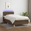 vidaXL &Kappa;&rho;&epsilon;&beta;ά&tau;&iota; Boxspring &mu;&epsilon; &Sigma;&tau;&rho;ώ&mu;&alpha; & LED &Sigma;&kappa;.&Kappa;&alpha;&phi;έ 90x190 &epsilon;&kappa;. &Upsilon;&phi;&alpha;&sigma;&mu;ά&tau;&iota;&nu;&omicron;
