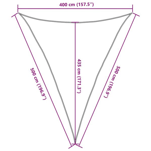vidaXL Πανί Σκίασης Ανοιχτό Πράσινο 4 x 5 x 5 μ. από HDPE 160 γρ./μ²