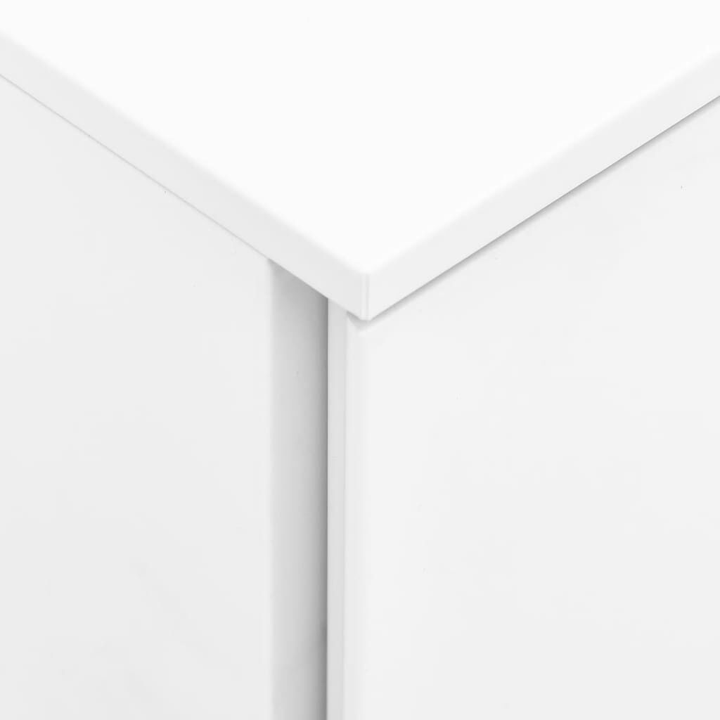 vidaXL Αρχειοθήκη Φορητή Λευκή 39 x 45 x 60 εκ. Ατσάλινη