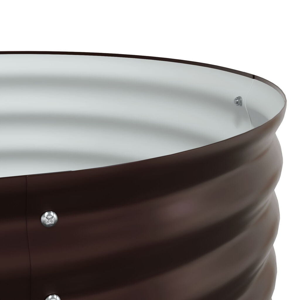 vidaXL Κήπος Ανυψωμένο Κρεβάτι Καφέ 400x80x81 εκ από Γαλβανισμένο Ατσάλι