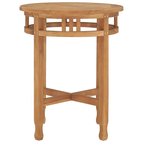vidaXL Τραπέζι Bistro Ø 60 x 75,5 εκ. από Μασίφ Ξύλο Teak