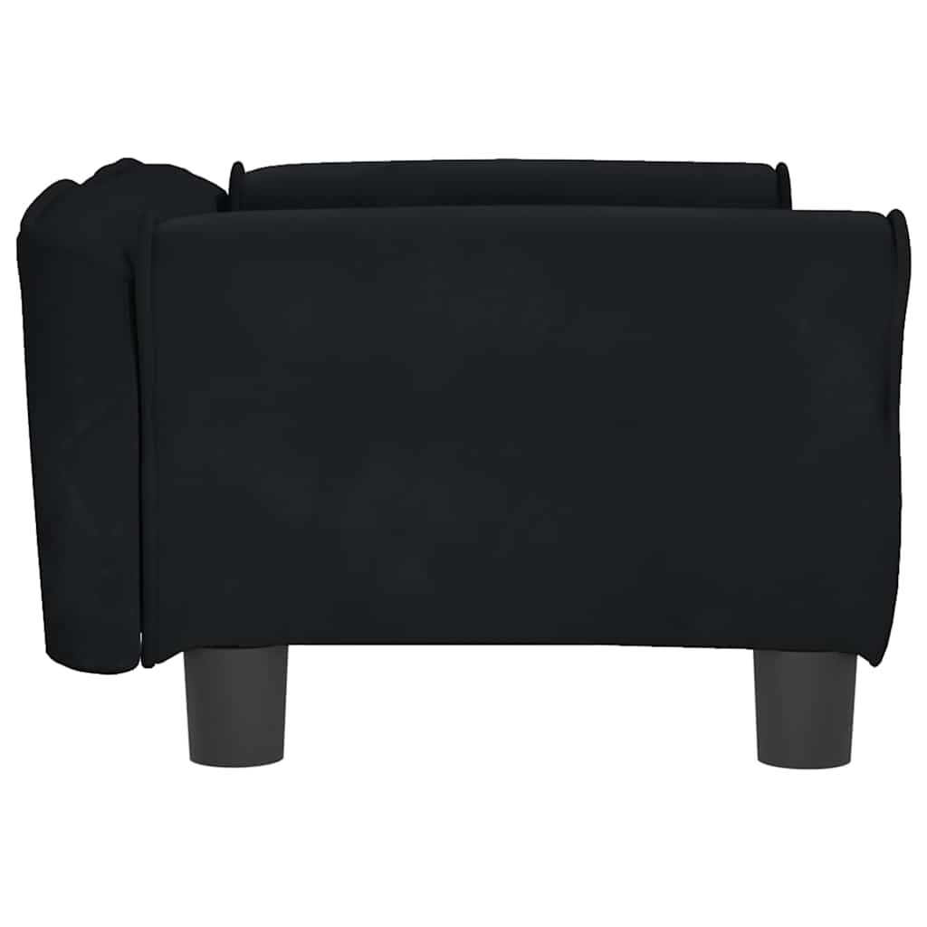 vidaXL Κρεβάτι Σκύλου Μαύρο 70 x 45 x 30 εκ. Βελούδινο