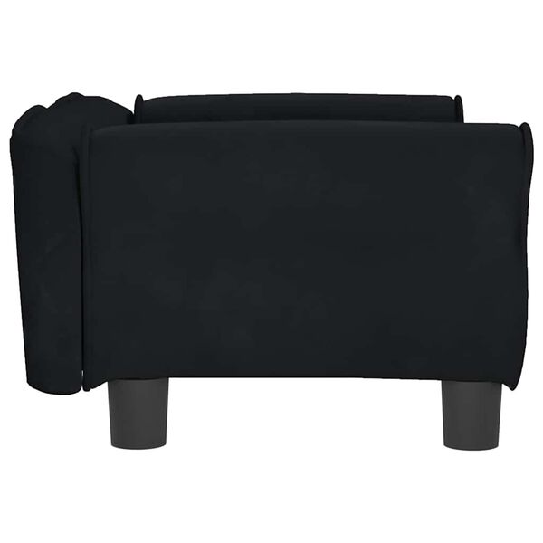 vidaXL Κρεβάτι Σκύλου Μαύρο 70 x 45 x 30 εκ. Βελούδινο