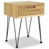vidaXL Κομοδίνο 40 x 30 x 50 εκ. από Μασίφ Ξύλο Teak