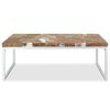 vidaXL Τραπεζάκι Σαλονιού 110 x 60 x 40 εκ. από Ξύλο Teak και Ρητίνη