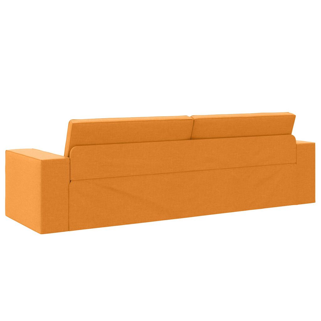 vidaXL Καναπές Κρεβάτι 2-σε-1 Σκούρα Κίτρινη 245x150x60.5 cm Ύφασμα