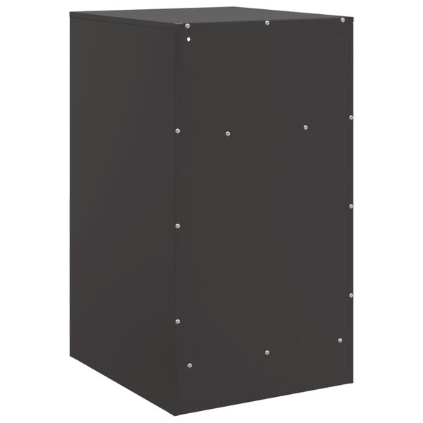 vidaXL Κομοδίνο Μαύρο 34,5x39x62 εκ. από Χάλυβα